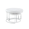 Nicole Miller Keanu Cocktail Ottoman In White