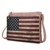 Mkf Collection By Mia K Madeline Printed Flag Vegan Leather Women's Crossbody Bag In Pink