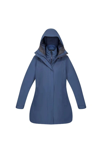 Regatta Womens/ladies Denbury Iii 2 In 1 Waterproof Jacket In Blue