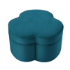 Shabby Chic Akeem Cocktail Ottoman In Teal