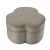 Shabby Chic Akeem Cocktail Ottoman In Brown