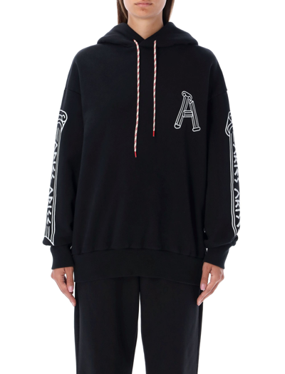 Aries Column Hoodie In Black