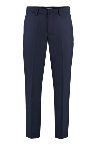 Department Five Setter Wool Blend Trousers In Blue