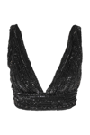 Elisabetta Franchi Paillettes Top In Nero