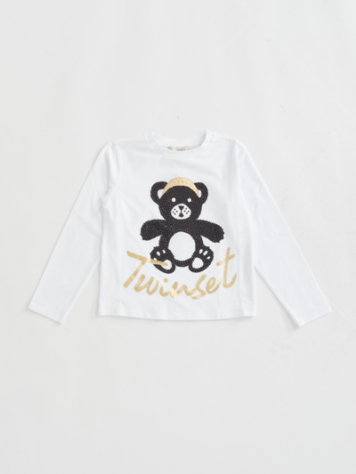 Twinset Kids' T-shirt T-shirt In Bianco-nero
