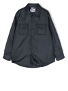 Aspesi Satin-effect Shirt Jacket In Blu