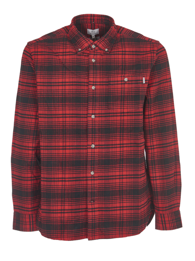 Woolrich Checked Flannel Shier In Red