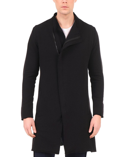 Ron Tomson Modern Longline Zippered Cardigan In Nocolor