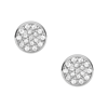Fossil Earring Women's Silver Brass Stud Earring In Silver