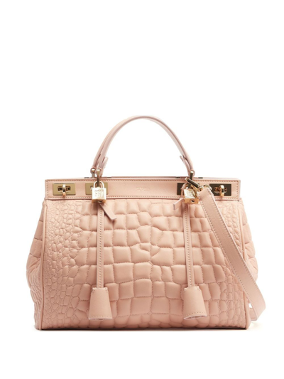 Giambattista Valli Crocodile-embossed Tote Bag In Neutrals