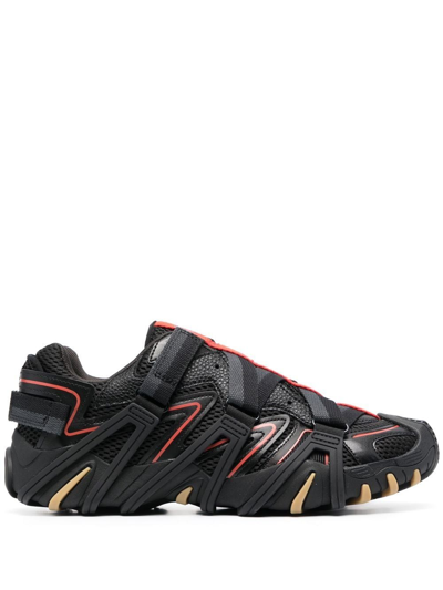 Diesel Sneaker In Mesh E Pelle Con Struttura A Gabbia In Black