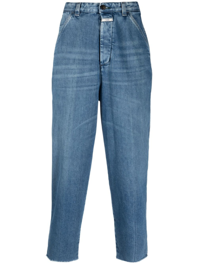 Closed Crease-effect Straight-leg Jeans In Blue