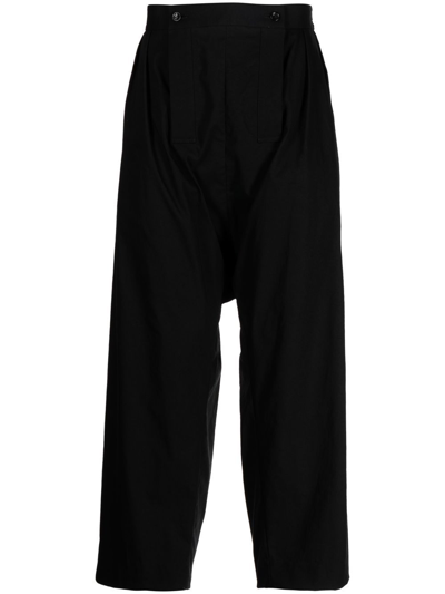 Comme Des Garçons Homme Deux Loose-fit Pleat-detail Trousers In Black