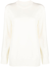 Jil Sander Crew-neck Wool Jumper In White