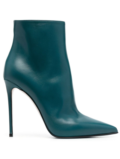 Le Silla Eva Leather 125mm Ankle Boots In Green