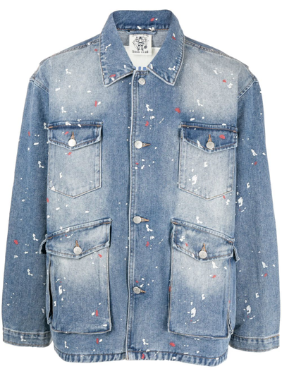 Billionaire Boys Club Jungle Fatigue Denim Jacket In Blue