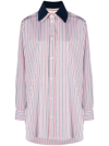 PLAN C STRIPE LONG-SLEEVED SHIRT