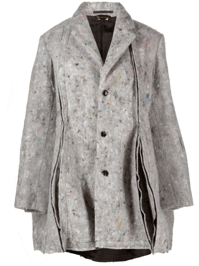 Comme Des Garçons Oversize Button-up Jacket In Grey