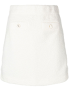 Casablanca Modal & Wool Blend Terry Mini Skirt In White