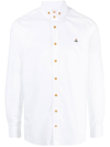 VIVIENNE WESTWOOD EMBROIDERED-ORB BUTTON-UP SHIRT
