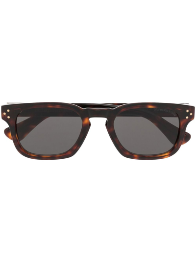 Cutler And Gross Tortoiseshell-print Sunglasses In Brown