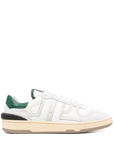 Lanvin Panelled Low-top Sneakers In Green White