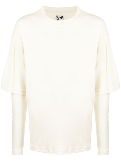 Gr10k Layered Long-sleeved Sweatshirt In Neutrals