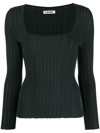 AERON FINESSE LONG-SLEEVE KNITTED TOP