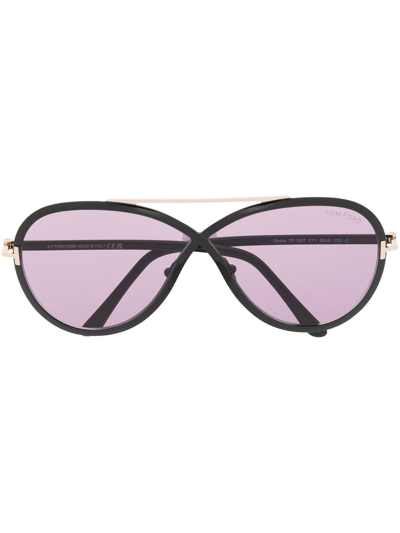 Tom Ford Top-bar Sunglasses In Black