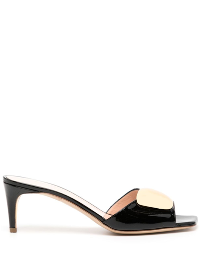 Rupert Sanderson Cornelia 65mm Square-toe Mules In Black