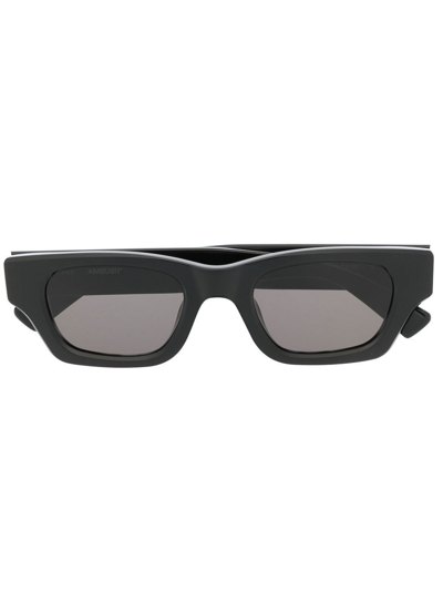 Ambush Ray Rectangle-frame Tinted Sunglasses In Black Dark Grey