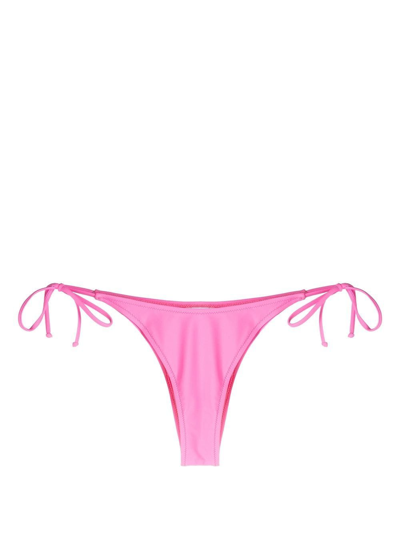 Moschino Logo-print Bikini Bottoms In Pink