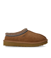 Ugg Tasman Beige Mules With Embossed Logo In Suede Woman In Brown