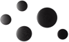 MUUTO BLACK DOTS COAT HOOK SET, 5 PCS