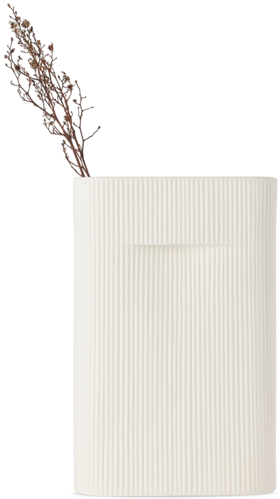 Muuto Off-white Ridge Vase In Off White