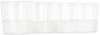 Ichendorf Milano White Light Water Glass Set, 4 Pcs In White/clear