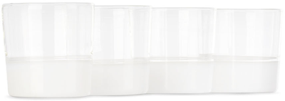 Ichendorf Milano White Light Water Glass Set, 4 Pcs In White/clear