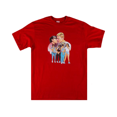 Pre-owned Supreme Kiss T-shirt 'red'