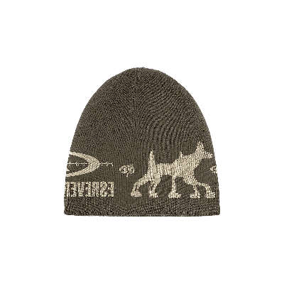 Pre-owned Cactus Jack By Travis Scott Hieroglyph Beanie 'olive' In Green