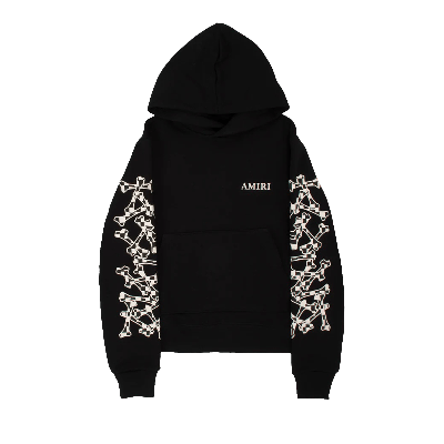 Pre-owned Amiri Checkered Bones Hoodie 'black'