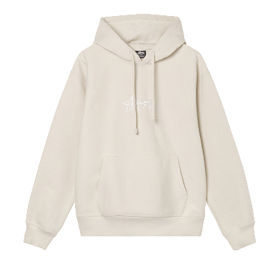 Pre-owned Stussy Stock Appliqué Hoodie 'putty' In Cream
