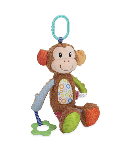 Nuby Interactive Soft Plush Pal Toy And Teether, Monkey In Brown