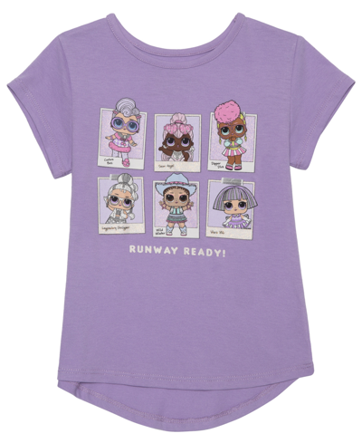 Disney Little Girls Show Your Love For Fashion In This Lol Fashion Week Post Girls T-shirt In Purple