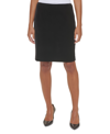 Calvin Klein Petites Womens Tweed Metallic Pencil Skirt In Black