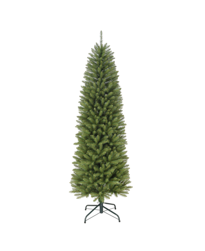 Puleo Pencil Fraser Fir Artificial Christmas Tree With Stand, 7' In Green
