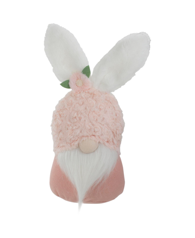 Northlight Easter And Spring Gnome Head With Bunny Ears, 14" In Pink