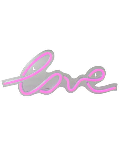 Northlight Led Lighted 'love' Neon Style Valentine's Day Wall Sign, 18" In Pink