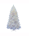 Vickerman 7.5 Ft Sparkle White Spruce Artificial Christmas Tree With 750 Multi-colored Led Lights