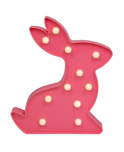 Northlight Led Lighted Pink Easter Bunny Marquee Wall Sign, 9.5"