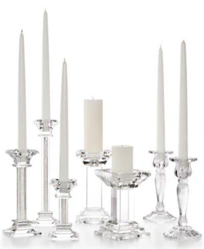 Godinger Lighting By Design Assorted Crystal Candle Holder Collection In Clear